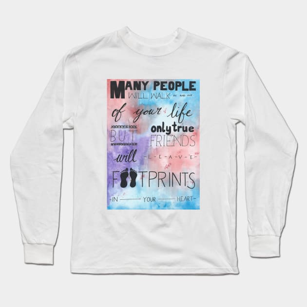 Cute Friendship Quote Long Sleeve T-Shirt by SemDesigns